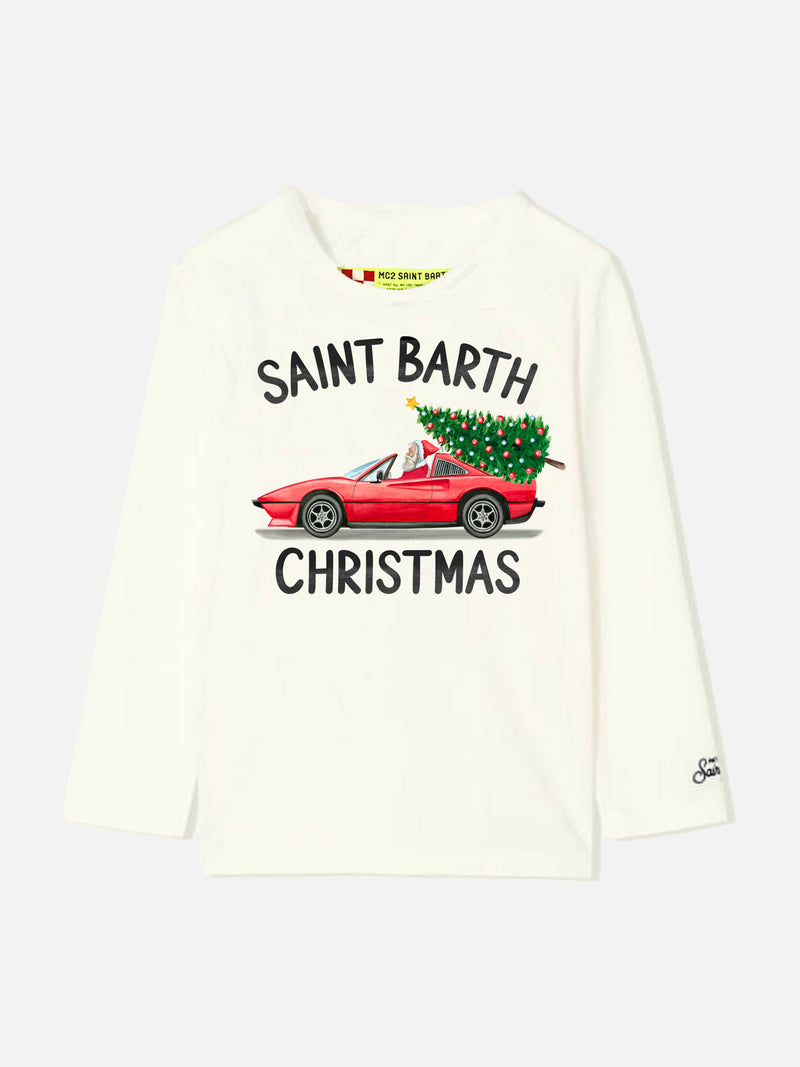 T-Shirt Junge Saint Barth Weihnachtsdruck