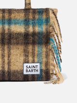 Vanity blanket shoulder bag with tartan print