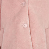 Girl coat pink teddy fabric