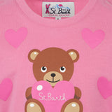 Girl heavy cotton t-shirt with teddy bear print