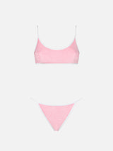 Frottee-Bralette-Bikini für Damen mit Paspelierung | MELISSA SATTA SONDEREDITION
