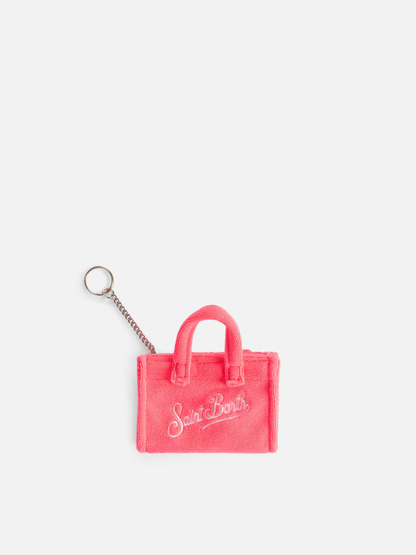 Fluo pink terry key holder