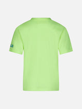 Gelbes Frottee-T-Shirt für Jungen mit Tasche