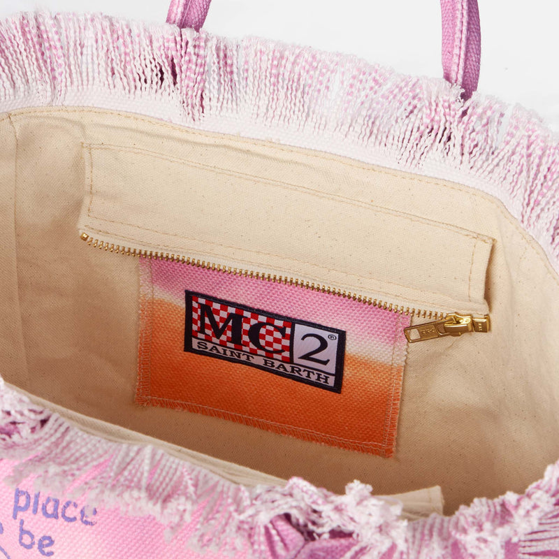 Colette tie-dye cotton canvas handbag