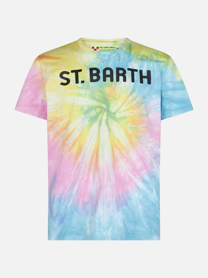 T-shirt da uomo St. Barth tie dye fluo