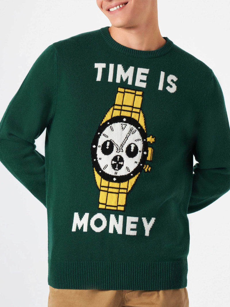 Man sweater with Time is Money print