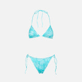 Damen-Triangel-Bikini mit Toile-de-Jouy-Print
