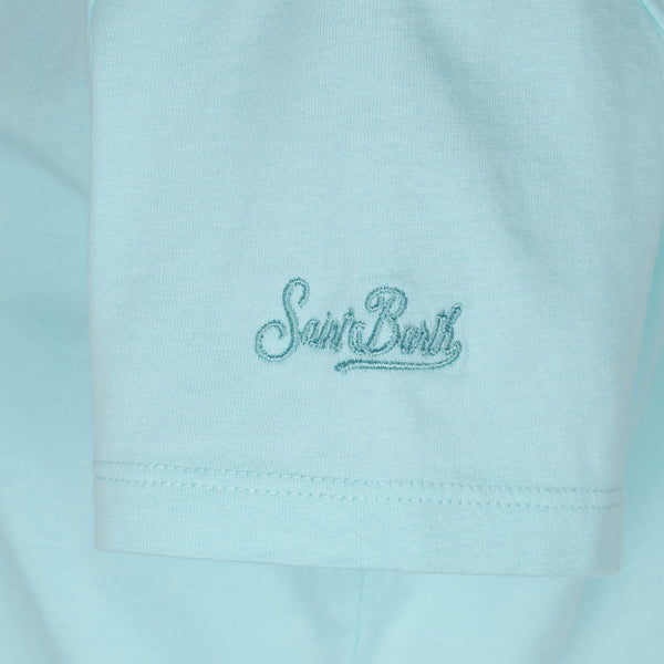 Girl t-shirt with Sea you in St. Barth embroidery