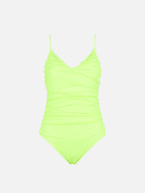 Fluo yellow one piece swimsuit