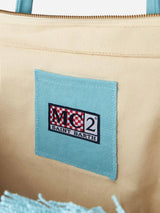 Hellblaue Vanity-Einkaufstasche aus Baumwollcanvas