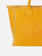 Vanity ochre canvas shoulder bag