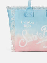 Vanity tie dye canvas shoulder bag