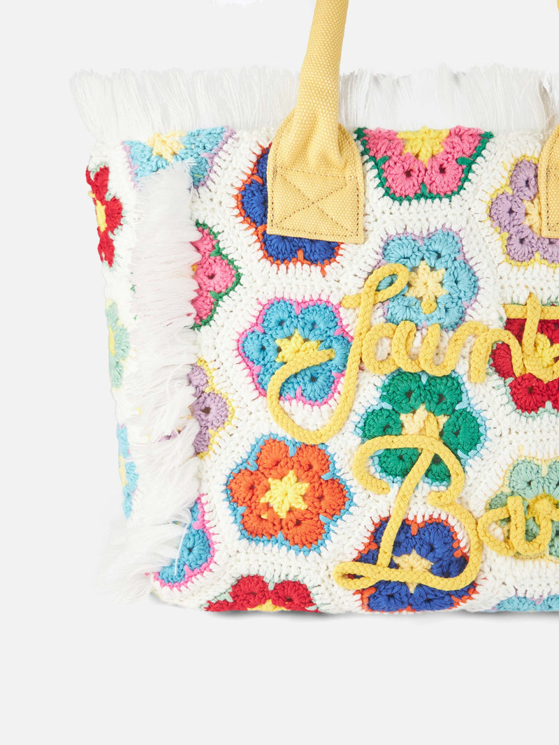 Vanity crochet flower shoulder bag