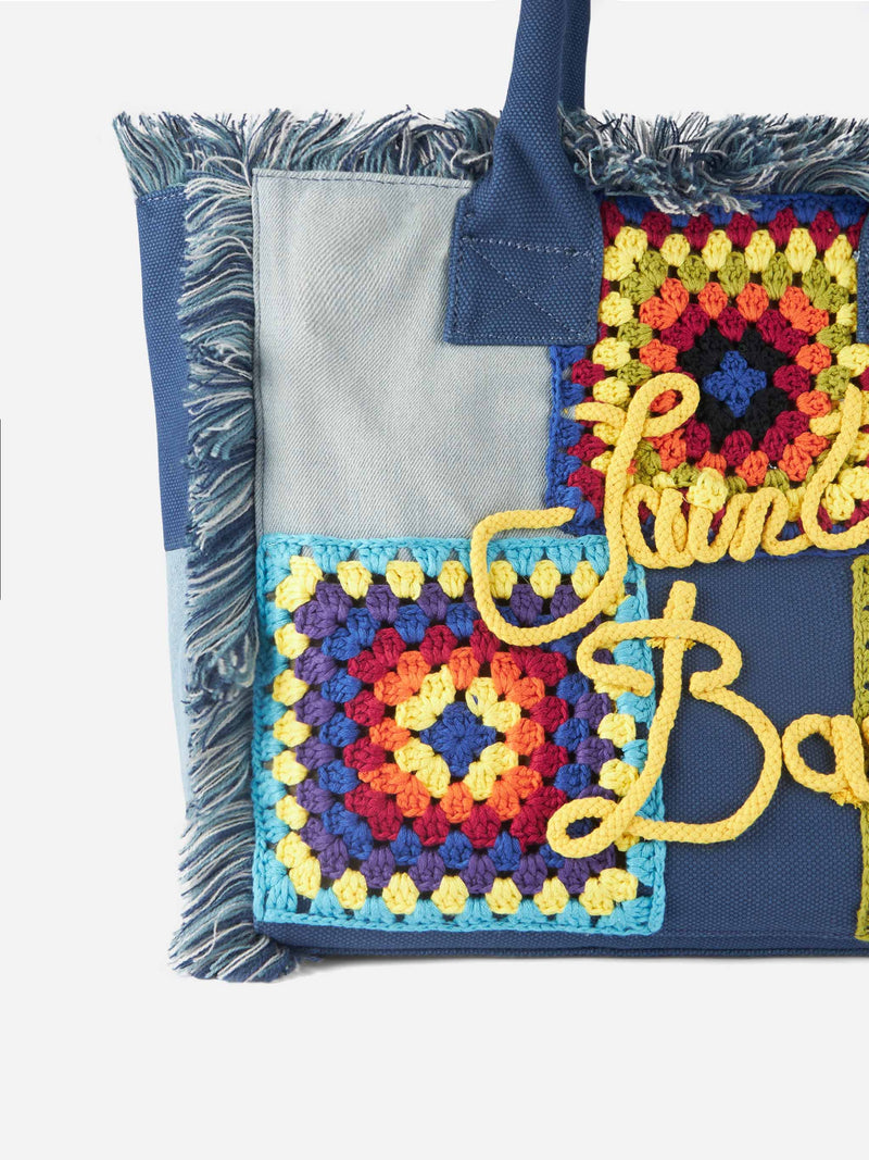 Vanity crochet patchwork shoulder bag