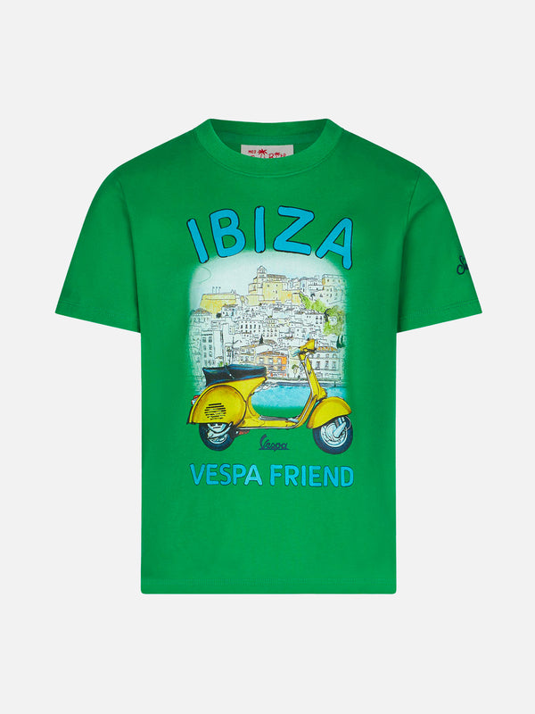 T-shirt da bambino in cotone con stampa Ibiza Vespa | EDIZIONE SPECIALE VESPA®