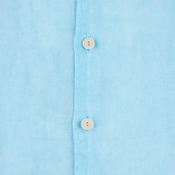 Camicia da bambino in lino azzurro acqua