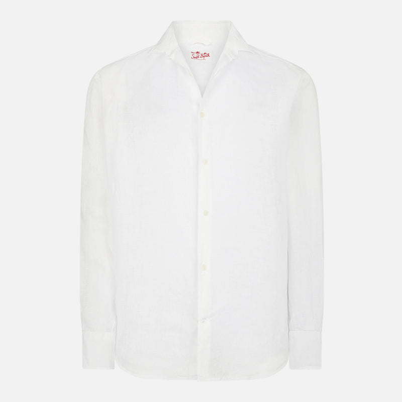 Herren-Hemd Pamplona aus weißem Leinen