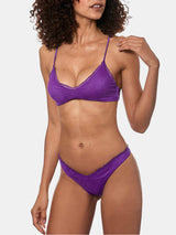 Woman purple bralette bikini