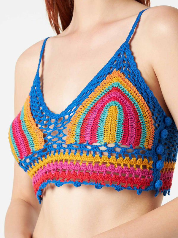Multicolor crochet top