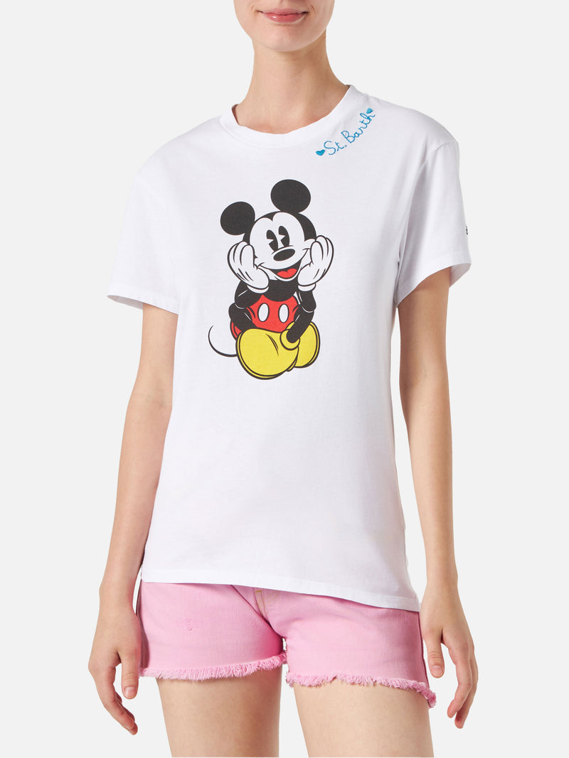 Woman cotton t-shirt with Mickey Mouse print | ©Disney Special Edition