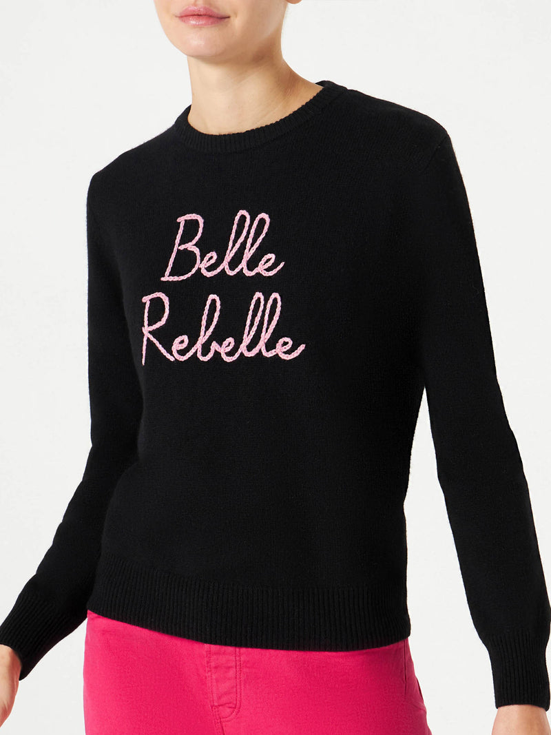 Woman sweater with Belle Rebelle embroidery