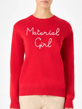 Woman sweater with Material girl embroidery | NIKI DJ SPECIAL EDITION