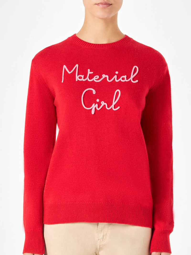 Woman sweater with Material girl embroidery | NIKI DJ SPECIAL EDITION