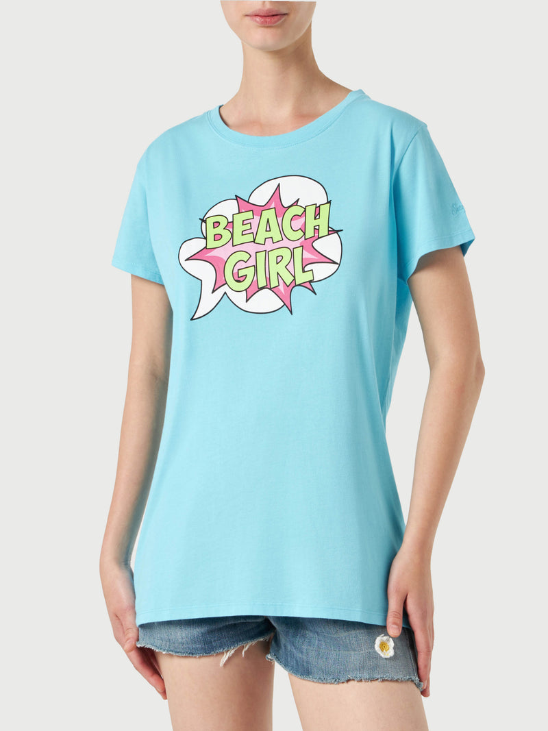 T-shirt da donna con stampa Beach girl
