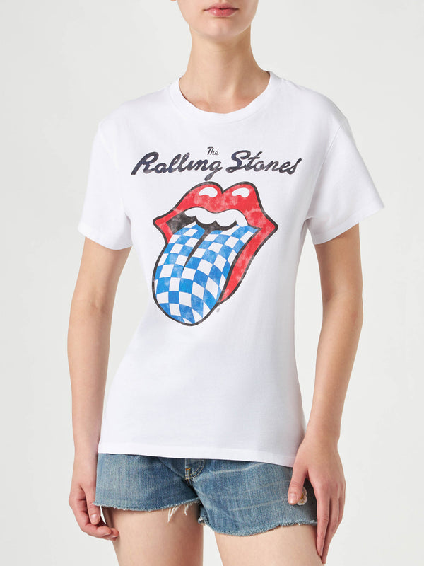 T-shirt da donna in cotone con stampa Rolling Stones | Edizione speciale dei Rolling Stones®