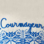Herrenpullover mit Rundhalsausschnitt und Courmayeur-Stickerei