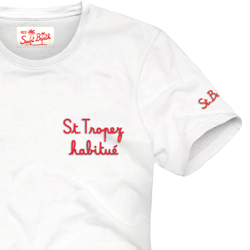 Boy t-shirt with St. Tropez habitué embroidery