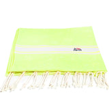 Fluo yellow Foutas cotton towel