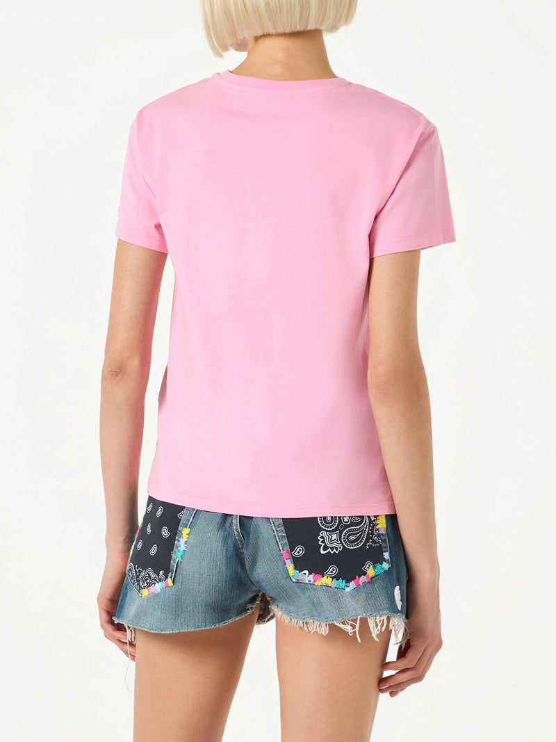 Damen-T-Shirt aus Baumwolle mit Fiorucci-Print | FIORUCCI-SONDERAUSGABE