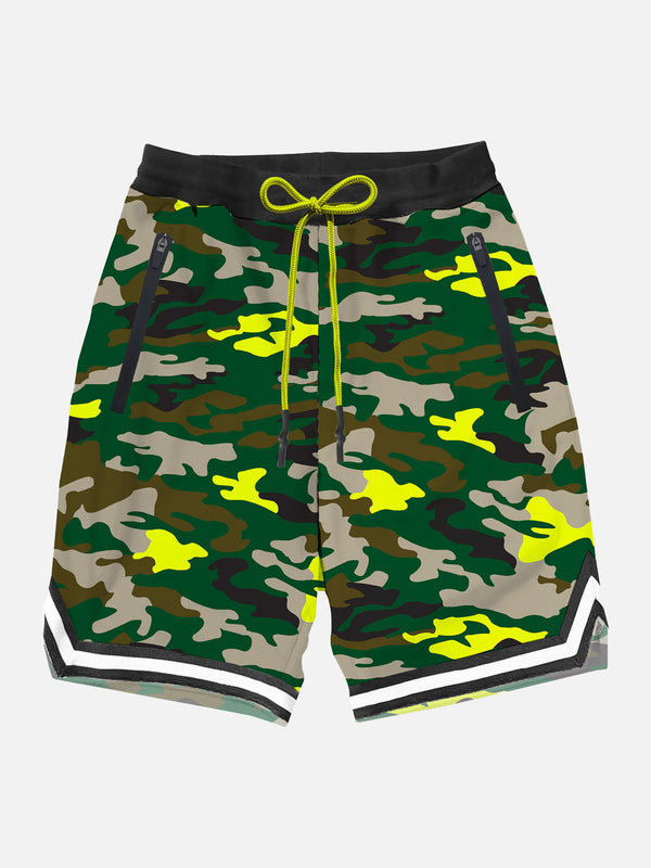 Camouflage print swim shorts