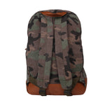 Military green camouflage canvas backpack