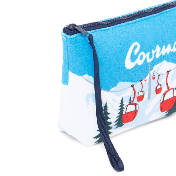 Aline wooly pochette with Courmayeur print