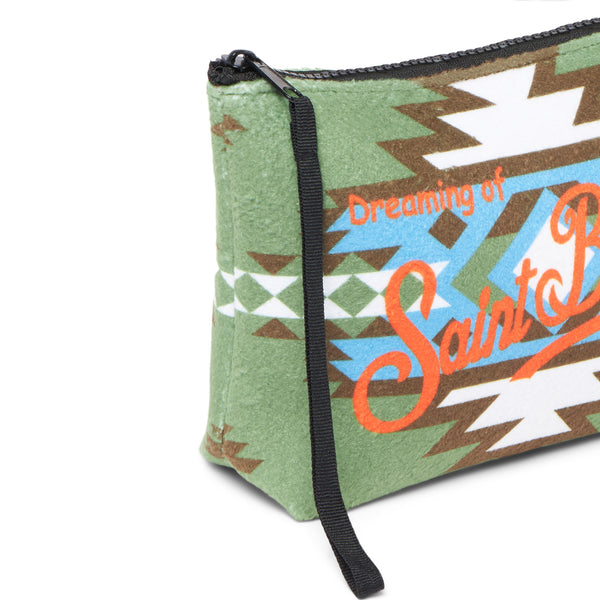 Aline wooly pochette with ethnic print