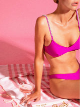 Damen-Bralette-Bikini in Fuchsia | APERIKINI-KOLLEKTION