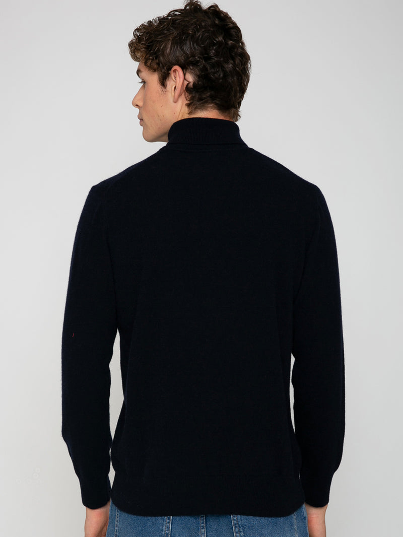 Blended cashmere blue sweater