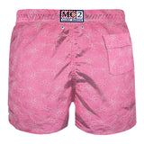 Pink embroidered swim shorts