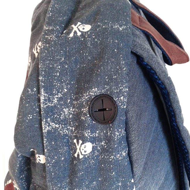 Micro skull canvas backpack