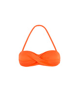 Orange Draped Bandeau Bikini