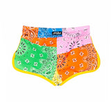 Girl beach shorts with bandanna print