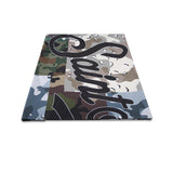 Microfiber beach towel with camouflage print