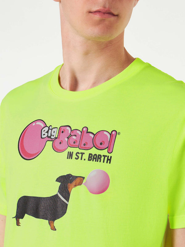 Man cotton t-shirt with dachshund and Big Babol print | BIG BABOL® SPECIAL EDITION