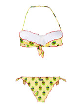 Bandeau-Bikini für Damen mit Avocado-Print