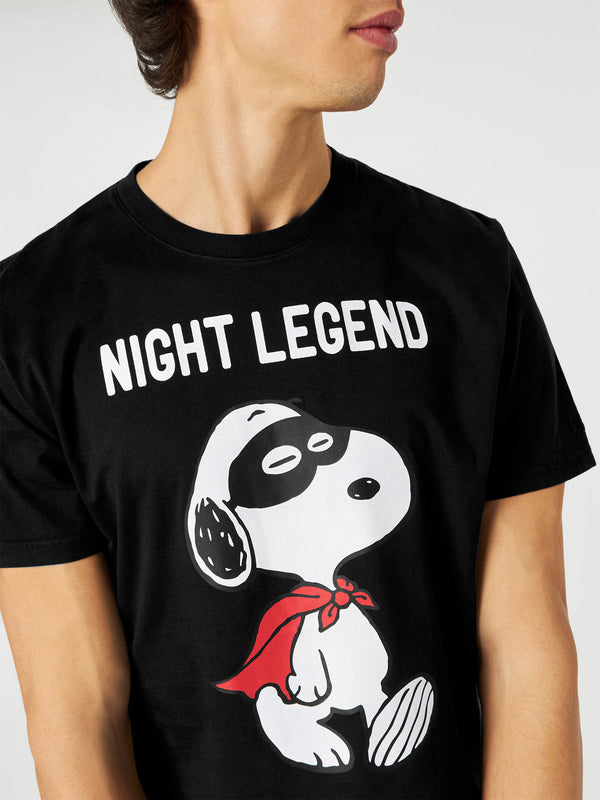 Man cotton t-shirt with Snoopy night legend print  | SNOOPY - PEANUTS™ SPECIAL EDITION