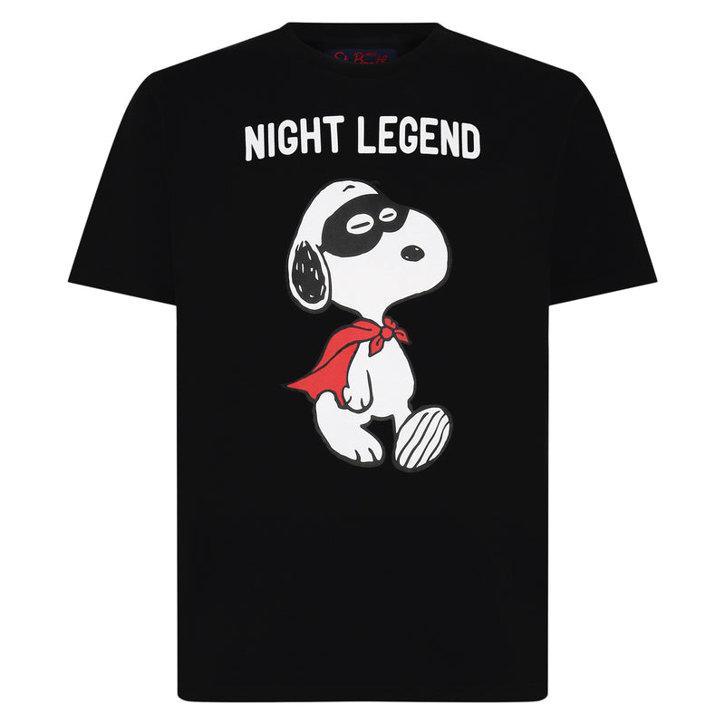 Man cotton t-shirt with Snoopy night legend print  | SNOOPY - PEANUTS™ SPECIAL EDITION