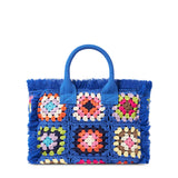 Colette blue crochet handbag