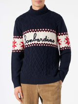 Half-turtleneck sweater with Bombardino lettering